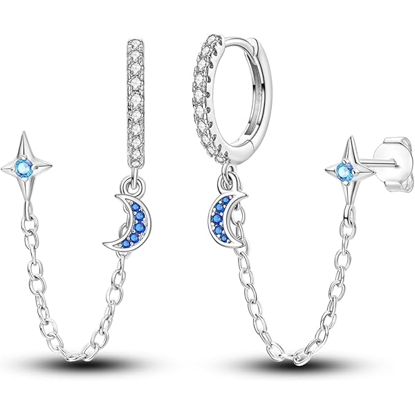 Amazon.com: Star 925 Sterling Silver Double Piercing
